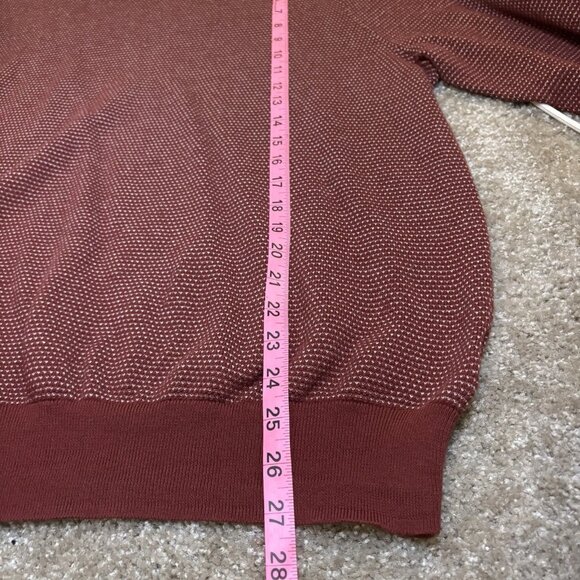 J. Crew Men's Crewneck Sweater Burgundy Size XL Cotton Blend #268 - Picture 4 of 6